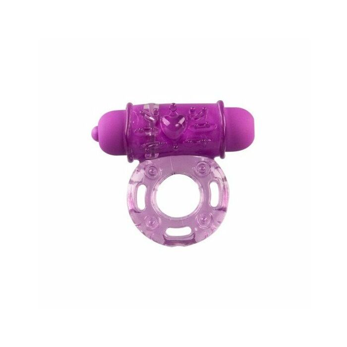 Penis ring with purple vibrator