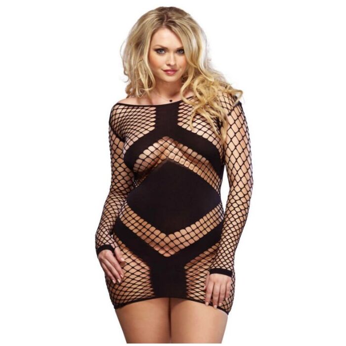 Leg avenue mini dress long-sleeved red and black