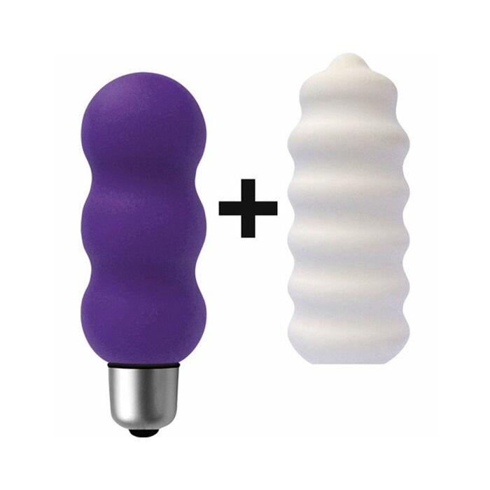 Joystick gyro micro stimulator with purple / white sleeves