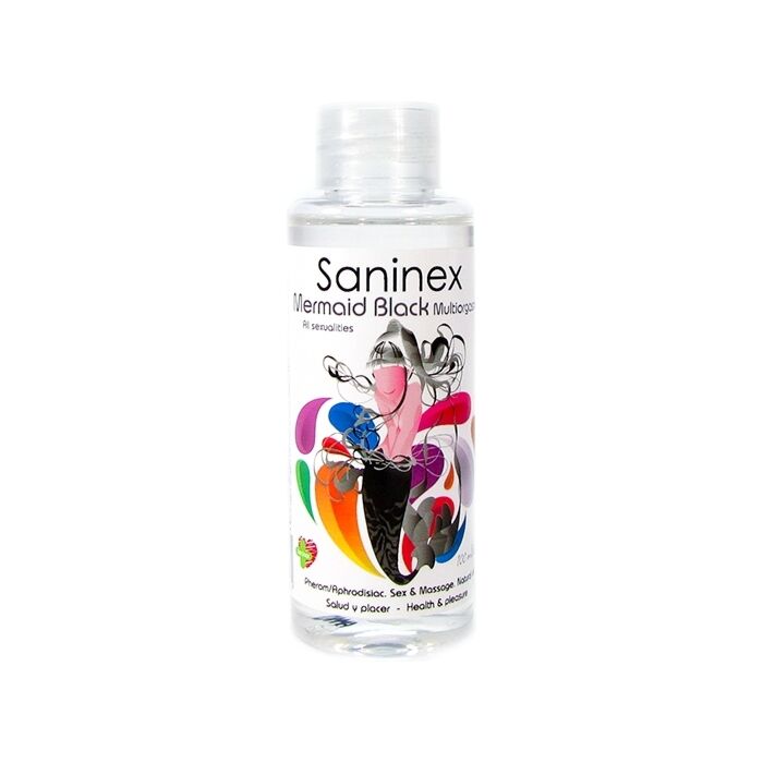 Saninex mermaid black multiorgasmic - sex & massage oil  100ml