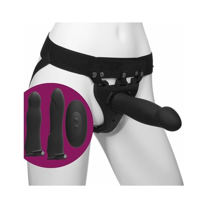 Body extensions - arnes silicona y accesorios, negro