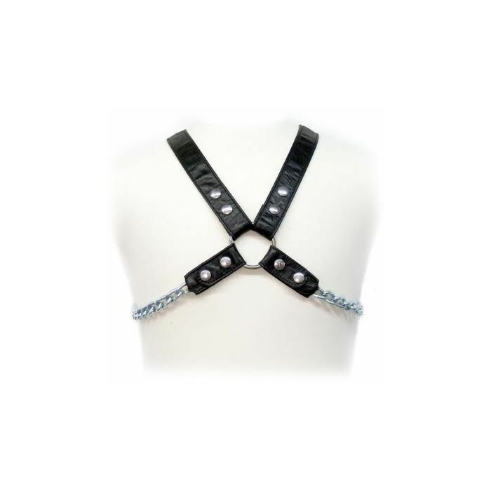 Leather chain body harness ii