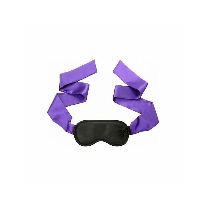 Black silk rose bondage mask