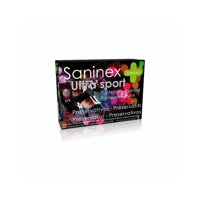 Saninex preservativos ultra sport punteado 3uds