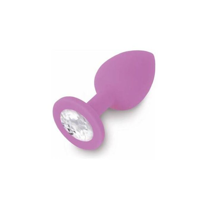 Plug purple silicone anal jewelery / diamond