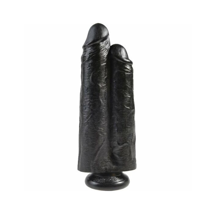 Two cocks one hole 25cm - negro