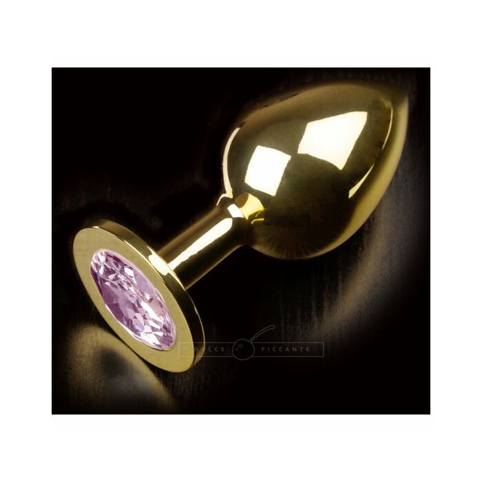 Plug anal jewelery large gold / pink