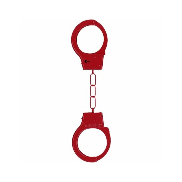 Red metal handcuffs