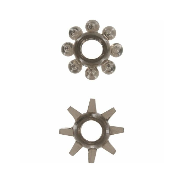 Power stretchy black ring 2pcs