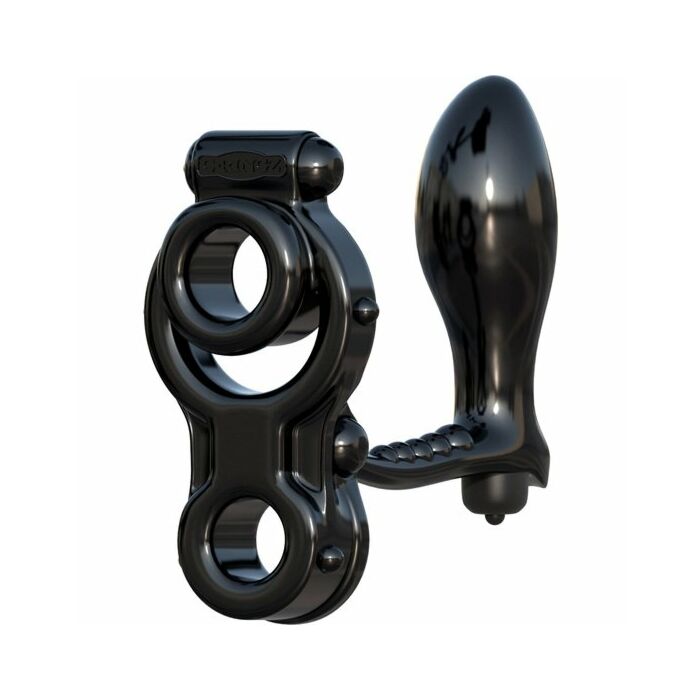 Ironman penis ring with black plug