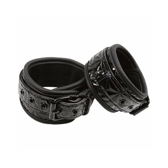 Sinful black ankle cuffs