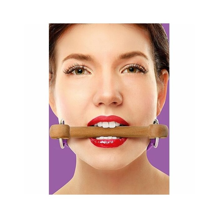 Ouch wooden gag lila