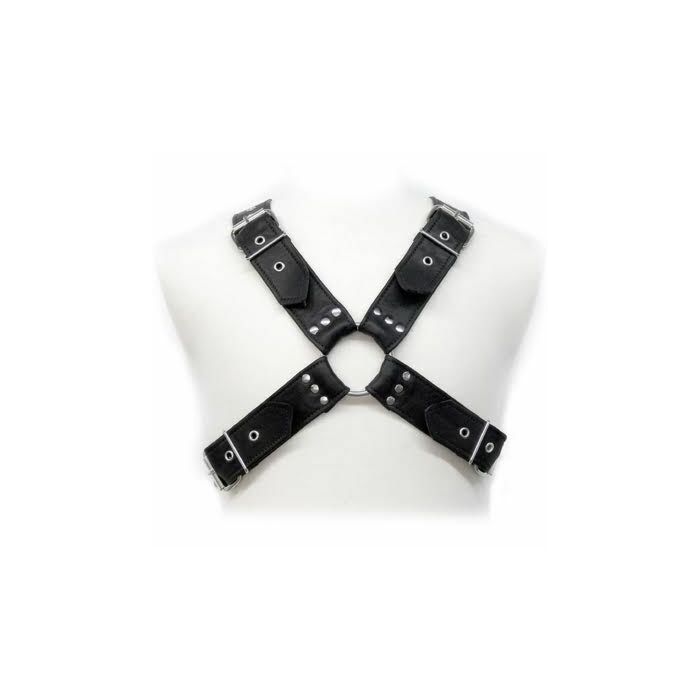 Leather body harness buckles