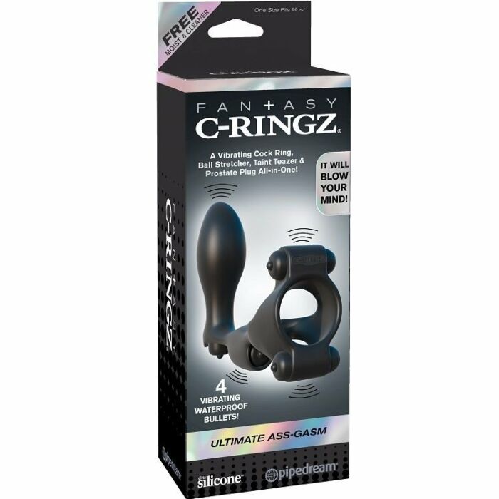 Fantasy c-ringz double silicone ring with plug