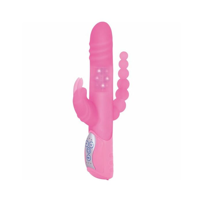 E rabbit triple play- vibrador triple estimulación rosa