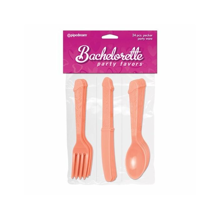 Cutlery set Bachelorette penis-shaped 24 pcs