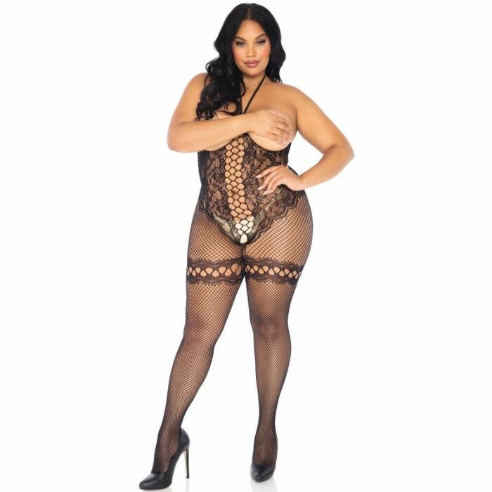 Leg avenue bodystocking pechos descubiertos talla grande