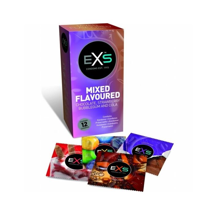 Exs condoms - condoms flavors 12 pack