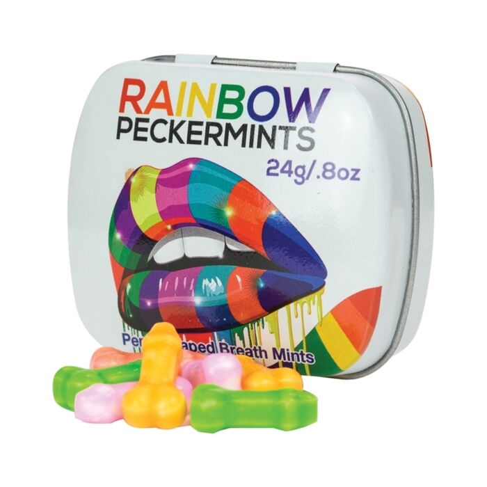 Rainbow design penis shaped jelly beans