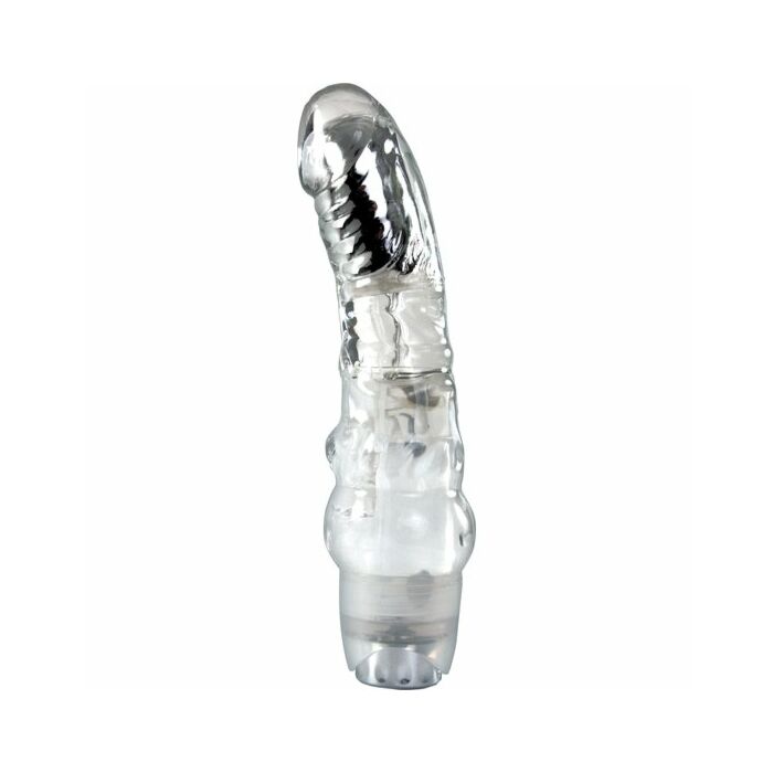 Vibrador masajeador 19 cm transparente