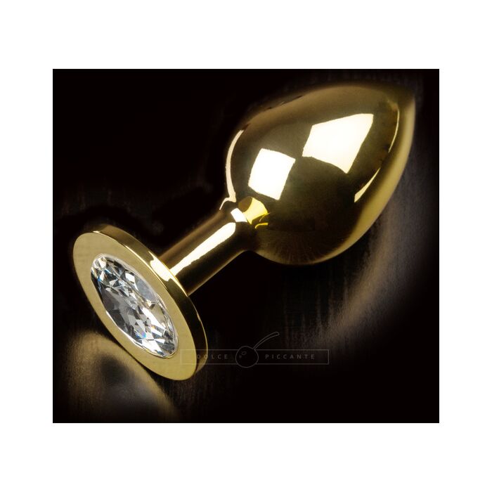 Long golden plug - crystal gem