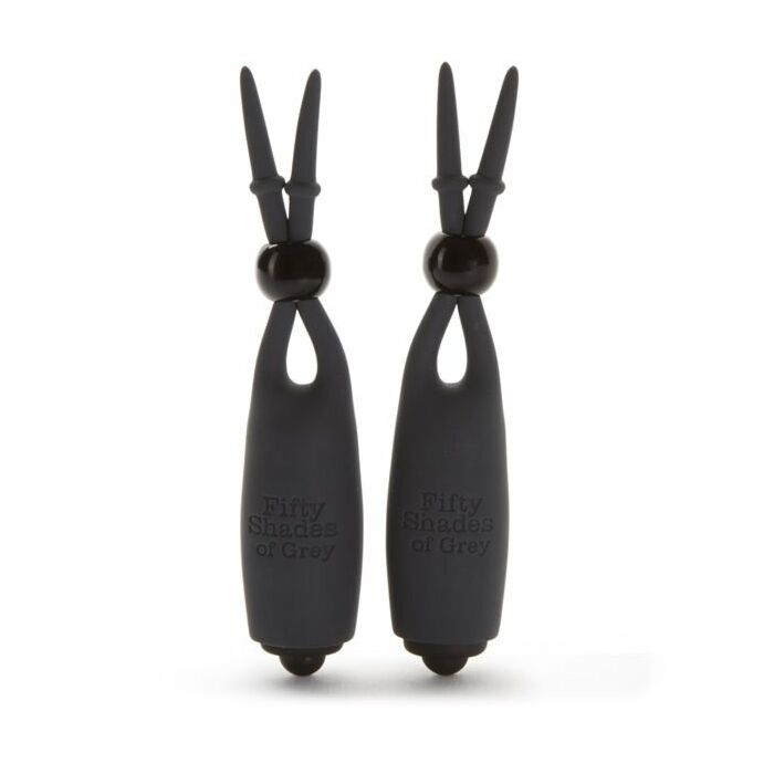 Fifty shades of gray vibrating nipple clamps