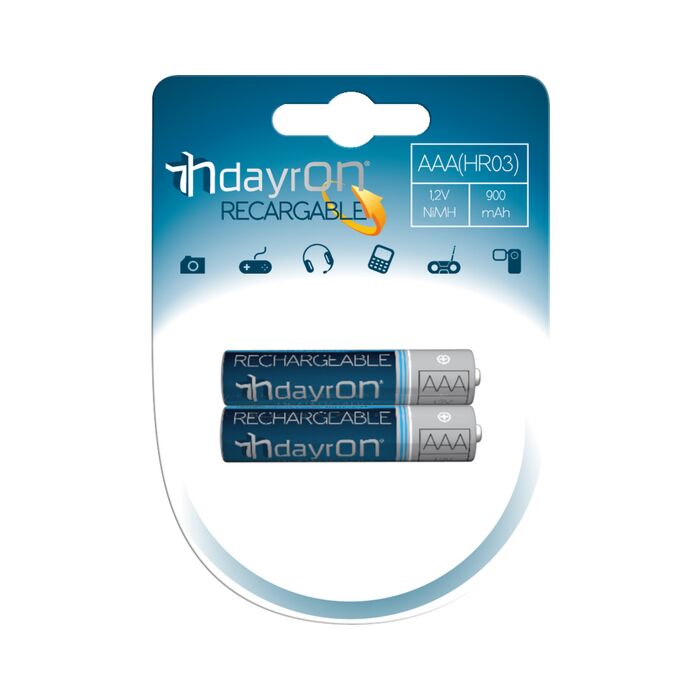 Rechargeable battery hr03 1,2v 900ma dayron pack 2