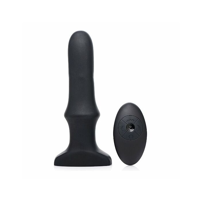 Plug inflable de silicona con vibración - negro