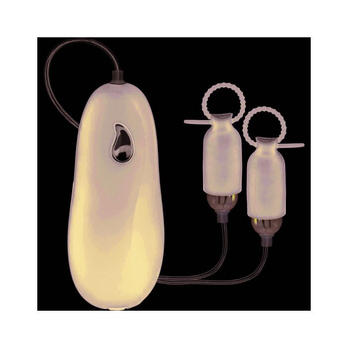 Nipple clamps with black vibrator