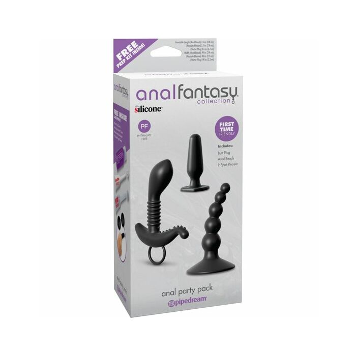 Plug black anal party pack