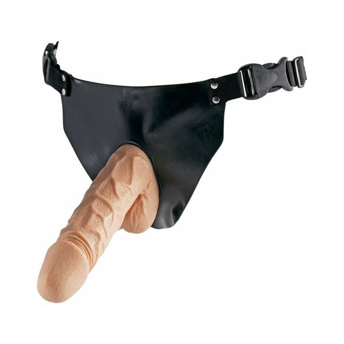 Arnes with realistic penis and adjustable braguita