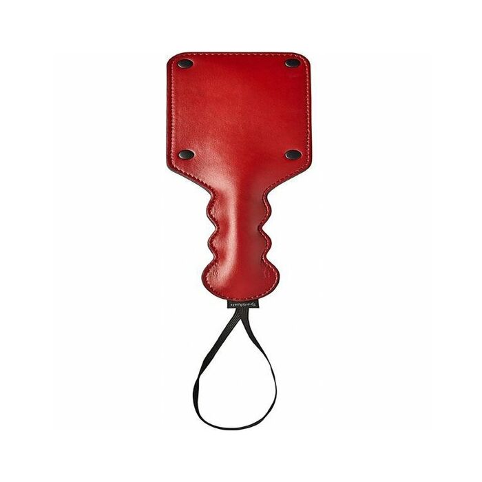 Paleta de metal y cuero - roja