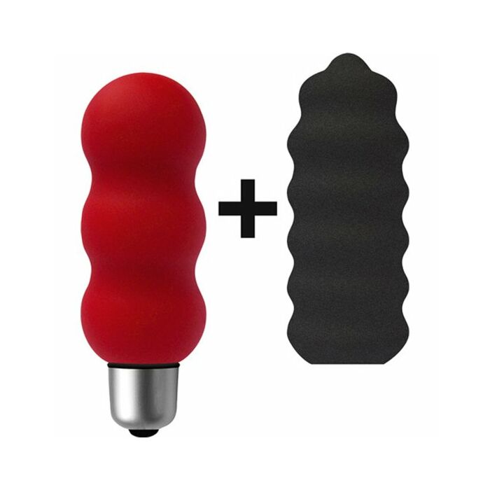 Joystick gyro micro stimulator with red sleeves and black