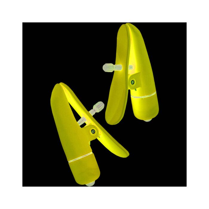 Nipple clamps with purple vibrator