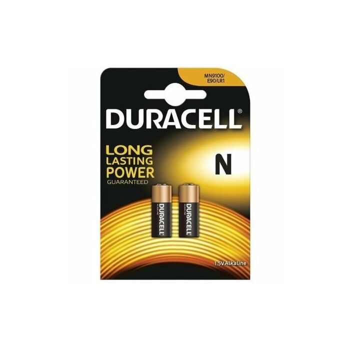 Duracell pila alcalina mn9100 n lr1 1,5v blister*2