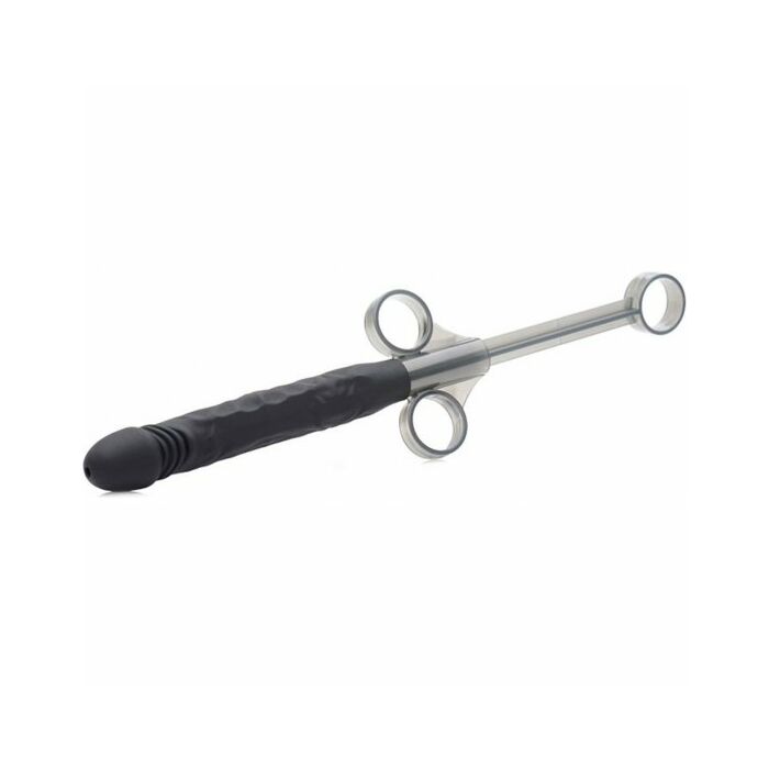 Jizz shooter dildo de silicona - negro
