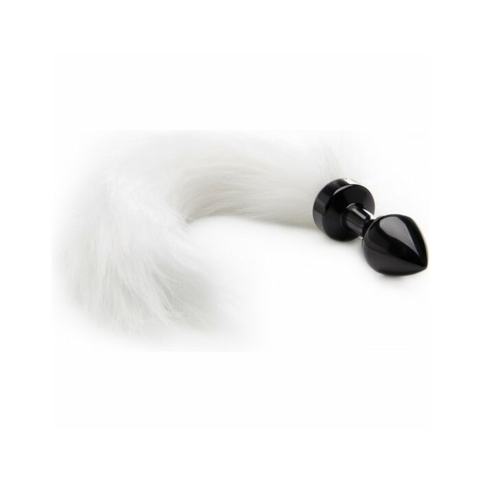 Ouch anal plug black white tail 75cm