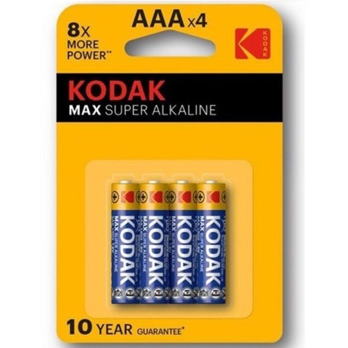 Kodak Max AAA Batteries 4 Pack
