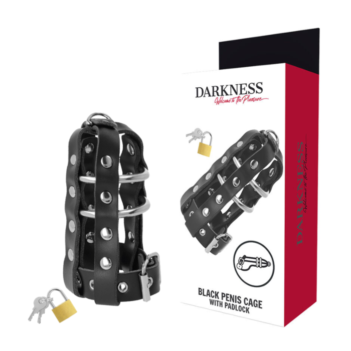 Leather Cage DarkLock Padlock