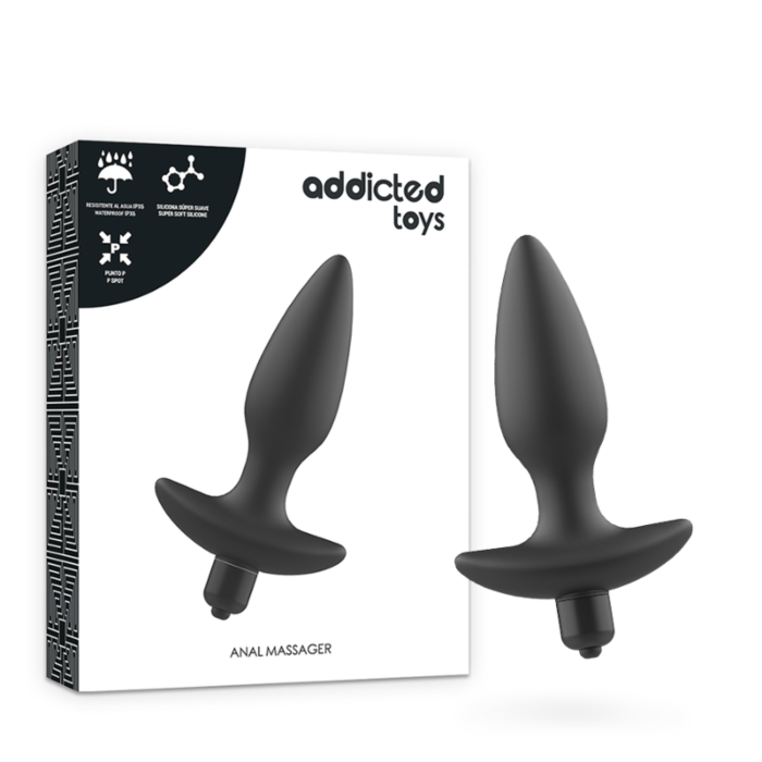 Black Vibrating Butt Plug