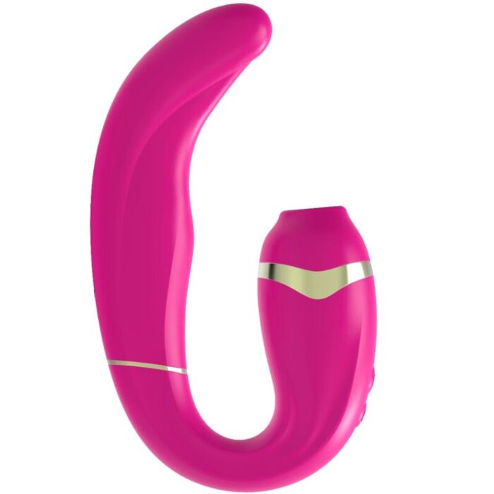 Pink Dual Pleasure Suction Vibrator