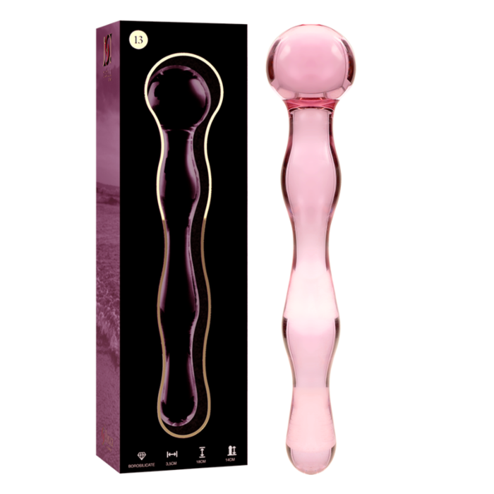 Pink Nebula 13 Glass Dildo