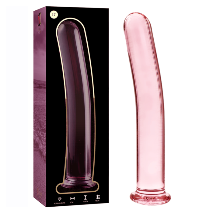 Pink Nebula Crystal Glass Dildo 18.5x3 cm