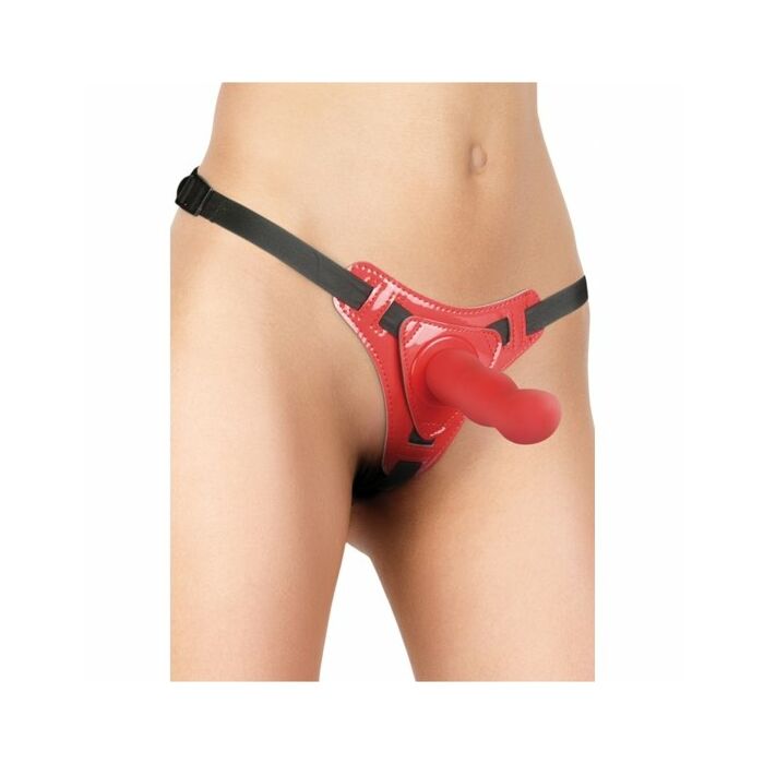 Ouch delight red harness with adjustable straps