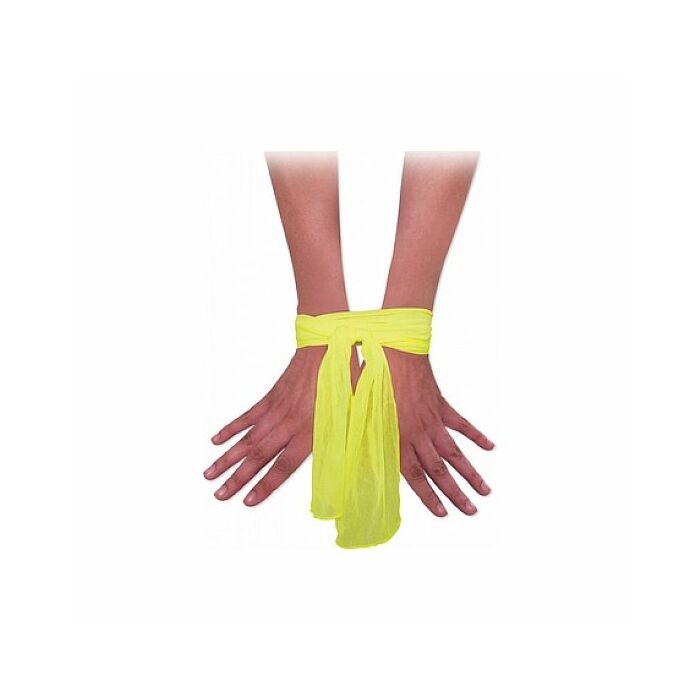 Neon Yellow ribbons bondage