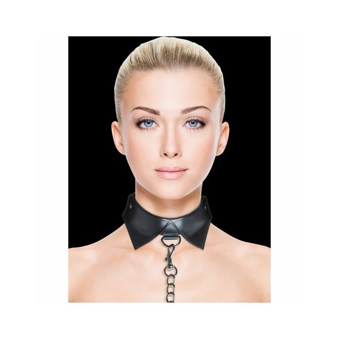 Ouch exclusive black collar and leash