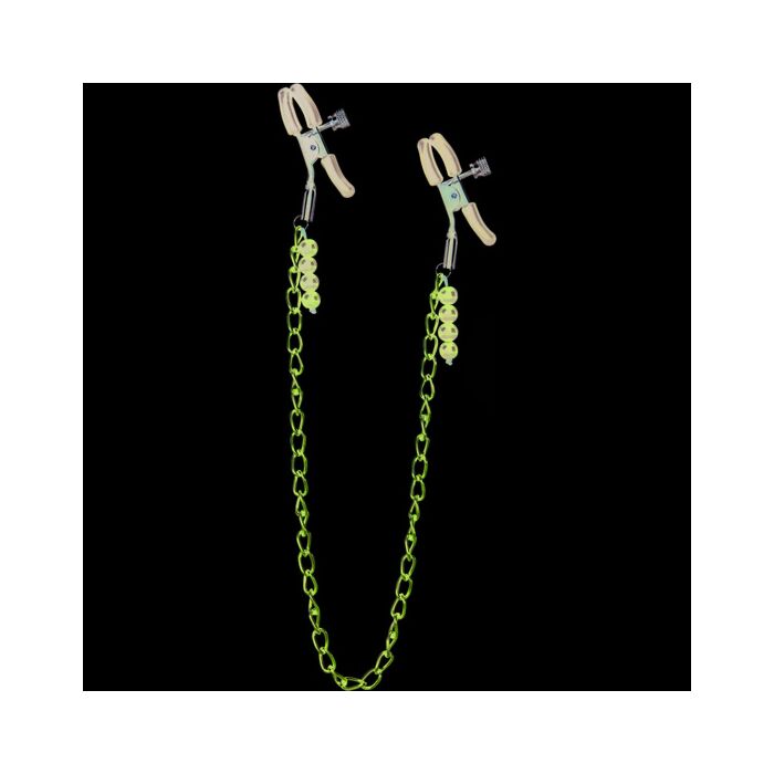 Purple nipple clamps with chain