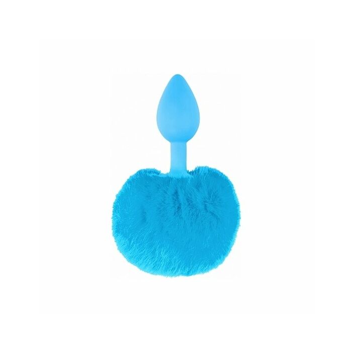 Bunny tail - plug de silicona azul