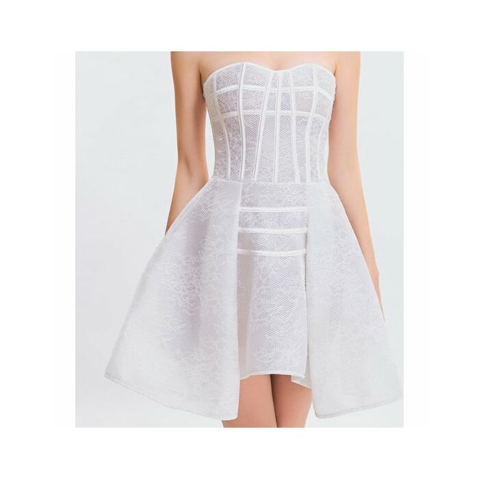 Corset con falda teenager blanco