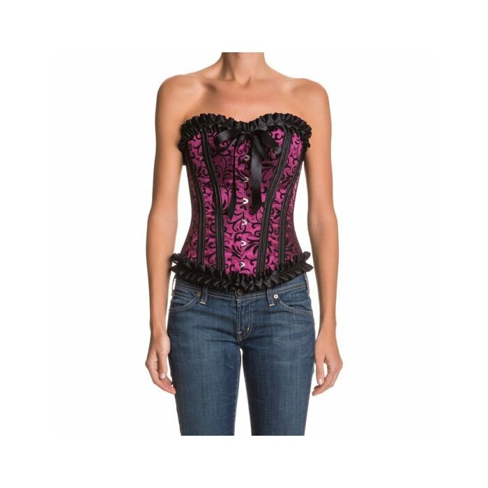 Corsé morado con flecos